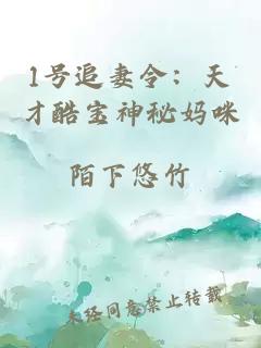 1号追妻令：天才酷宝神秘妈咪